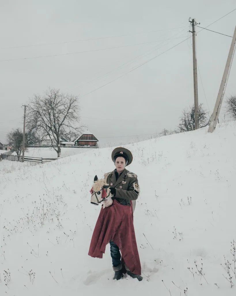 009 Child in a Kostume, Krasnoilsk, Ukraine, 2018 Malanka is a Ukrainian folk holiday celebrated on January 13, which corresponds to the Julian calendar's December 31 (Old New Year's Eve).
It highlights cultural identity and marks a fresh start in the old Julian calendar.
The celebration also symbolizes the enduring quest for independence amid political changes, uniting people in cultural pride and new beginnings.